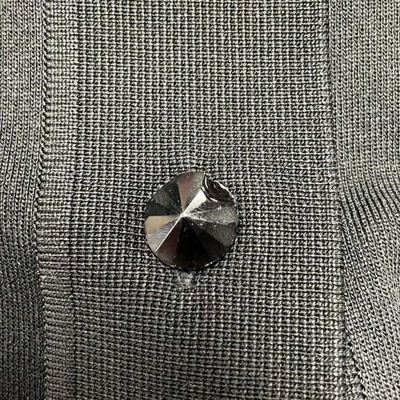 Exclusively Misook Black Button Down 3/4 Sleeve knit Top Sz XL - Picture 7 of 7